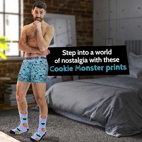 Handcraft HC-MBSB4384 L Cookie Monster Funny Boxers For Men Funny Mens Underwear Gifts For Men Boxer Briefs And Socks Gift Set thumb #2