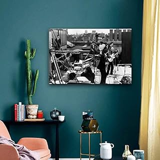 BDTSRT Impression sur Toile 60X90cm sans Cadre Rooftop Beatles Concert Poster< Canvas Art Mural Picture Printing - Les Beatles, Paul McCartney, John Lennon, RIngo Starr, George Harrison BDTSRT Impression sur Toile 60X90cm sans Cadre Rooftop Beatles Concert Poster< Canvas Art Mural Picture Printing – Image 2
