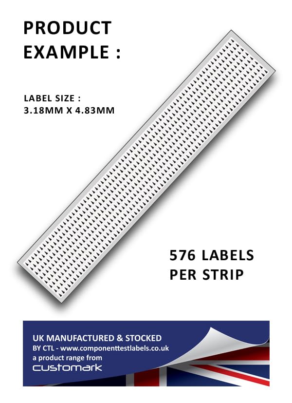 Inspection Arrow Labels - Vinyl/Nylon Cloth 3.18mm x 4.83mm Labels Stickers - Price per Pack of 5760 Labels (P/NO. 7824404AMZ) - Image 3