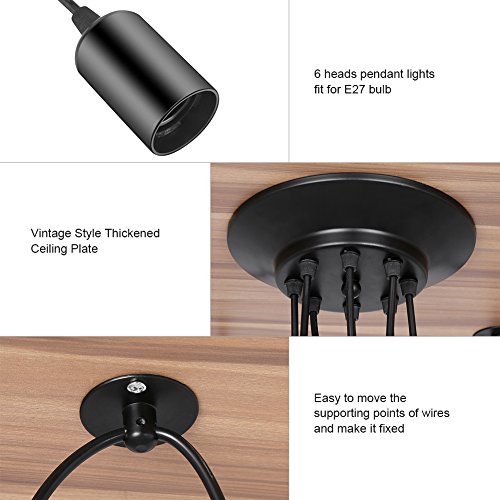 Lampadario Retro a Forma di Ragno, Paralume fai da...