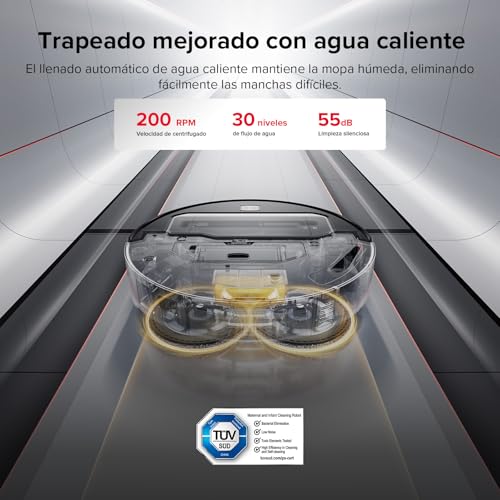 Miniatura 7 de roborock Saros Z70 Robot Aspirador Succión Extrema de 22000 Pa | Brazo Mecánico OmniGrip Plegable de 5 Ejes, Succión de 22000 Pa, Doble Sistema antienredos, Diseño Ultrafino de 7,98 cm