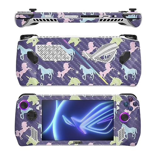 Image of MightySkins Carbon Fiber Skin Compatible with Asus ROG Ally - Unicorn Dream | Protective, Durable Textured Carbon Fiber Finish | Easy to Apply