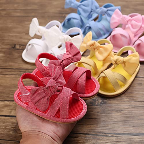 Baby Girls Boys Sandals Infant Toddler Shoes First Walkers Prewalkers Open Toe Sneakers Summer Princess (Red, 6 Toddler)3