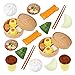 Play Food 26pcs Pretend Play Toy Asia Dim Sum Set Steamer Buns Chinese Breakfast Toy for Kids Food Kitchen Set Cooking Dish Asia Tea Time Birthday Gift, Style Random