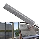 XhuangTech Perforated Vinyl Window Film Black to Prevent Bird Strike, Perforated Black Vinyl Privacy Window Film, Privacy Protecting Self Adhesive Glass Stickers (50X500CM)