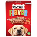 Milk-Bone Flavor Snacks Large Dog Biscuits, Flavored Crunchy Dog Treats, 24 Ounce Box