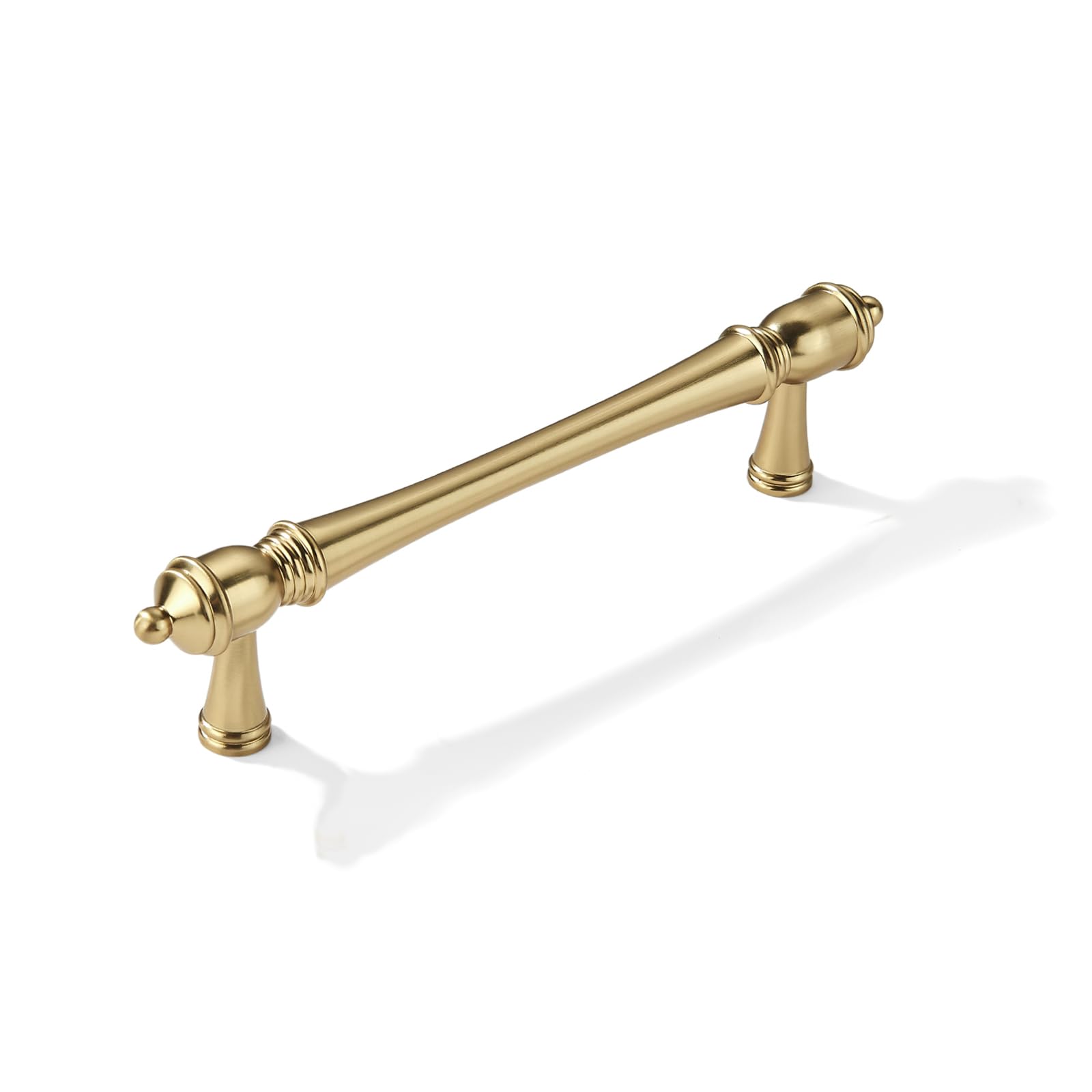 KHTUMEWARE-80419 Brushed Brass Cabinet Pulls CTC 5 in (128 mm) 10-Pack