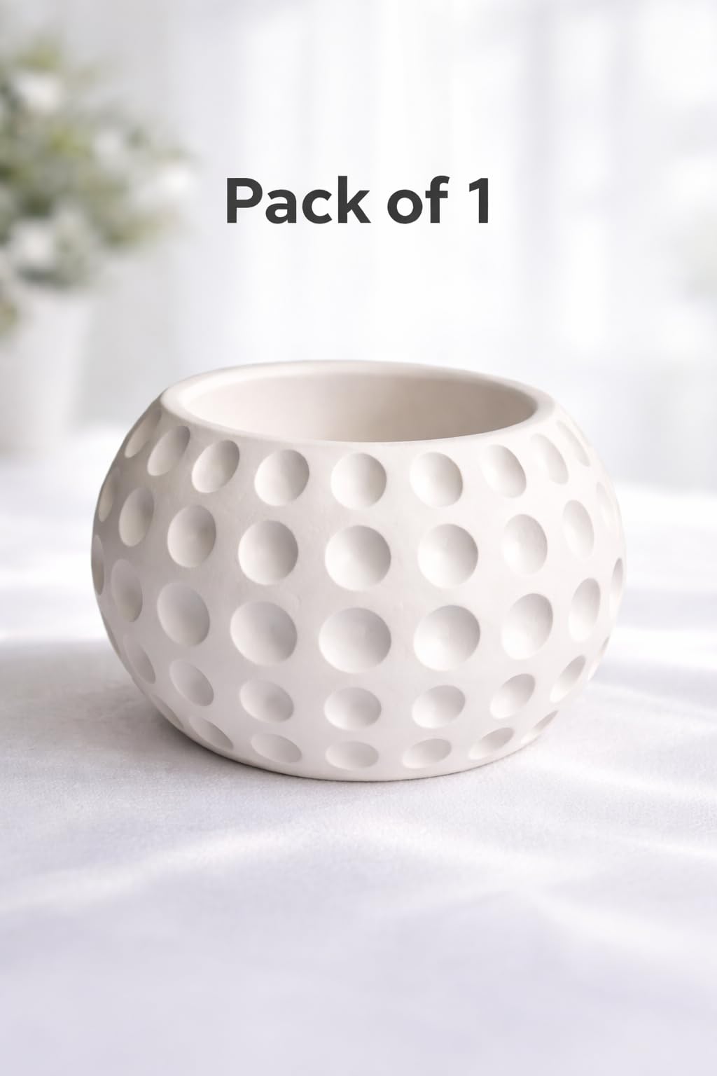 CARTZEYE T-Light Candle Holder | Decorative Tea Light Candle Stand for Home Decor, Living Room, Bedroom & Table Decoration | Modern Round Dot Design Candle Holder (1, White) 1