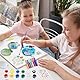 LUCKNIGHT Muscheln Bemalen Kinder Set, DIY Malerei Kunst Basteln Kinder, Meer Thema Muscheln Bemalen, Kreativ Bastelset Malsets, Nachtleuchtendes, Geburtstagsgeschenke für 4-12 Jahre Jungen Mädchen