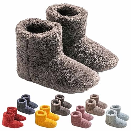 CLOUDEMO Boot Slippers for Women Indoor, Slipper Socks for Women, Cozy Warm Lined Non-Slip House Booties Slippers