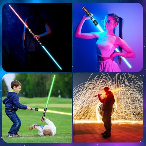 SOARFLY Sabre Laser 12 Couleurs Lightsaber 2 pièces Sabre Laser pour Enfants Adultes FX simulé Film de Combat Polices sonores pour fête, Cadeau, Cosplay – vue 8