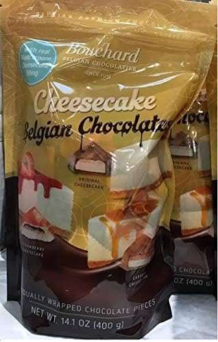 Bouchard Cheesecake Belgian Chocolate,Strawberry ,Original, Caramel cheesecake CHOCOLATES .