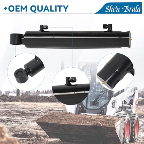 Image of 7338638 Hydraulic Bucket Tilt Cylinder Fit for Bobcat S510 S530 S550 S570 S590 S595 T550 T590 T595 Loaders Excavator,Rod: 1-1 /2″; Bore: 2-3 /4″; Stroke: 12-7 /8″