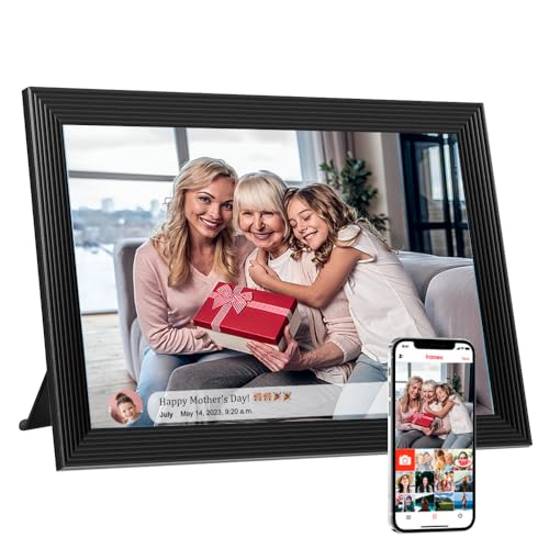 Cadre photo numérique Frameo 10,1" avec WiFi et 32 Go pour partager vos fichiers à distance