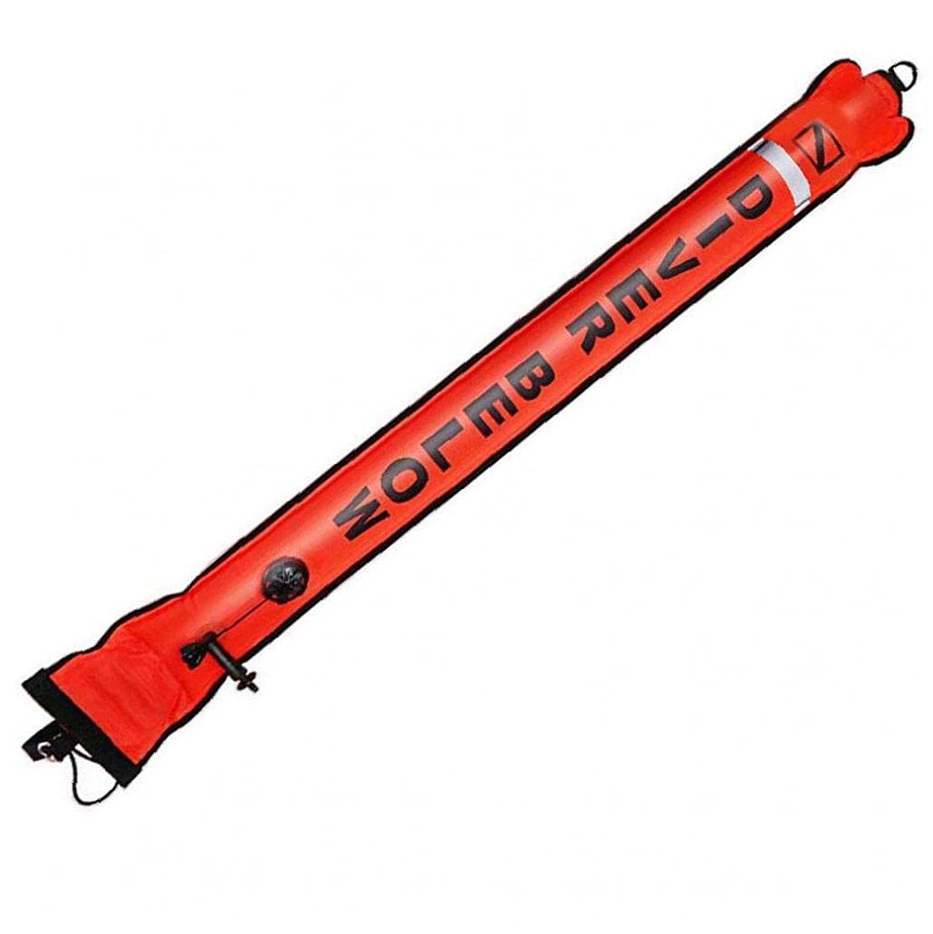 Parachute de palier Plongée Surface Gonflable Marqueur Plongée sous-Marine pour la sécurité sous-Marine plongée avec Tuba Orange 150cm