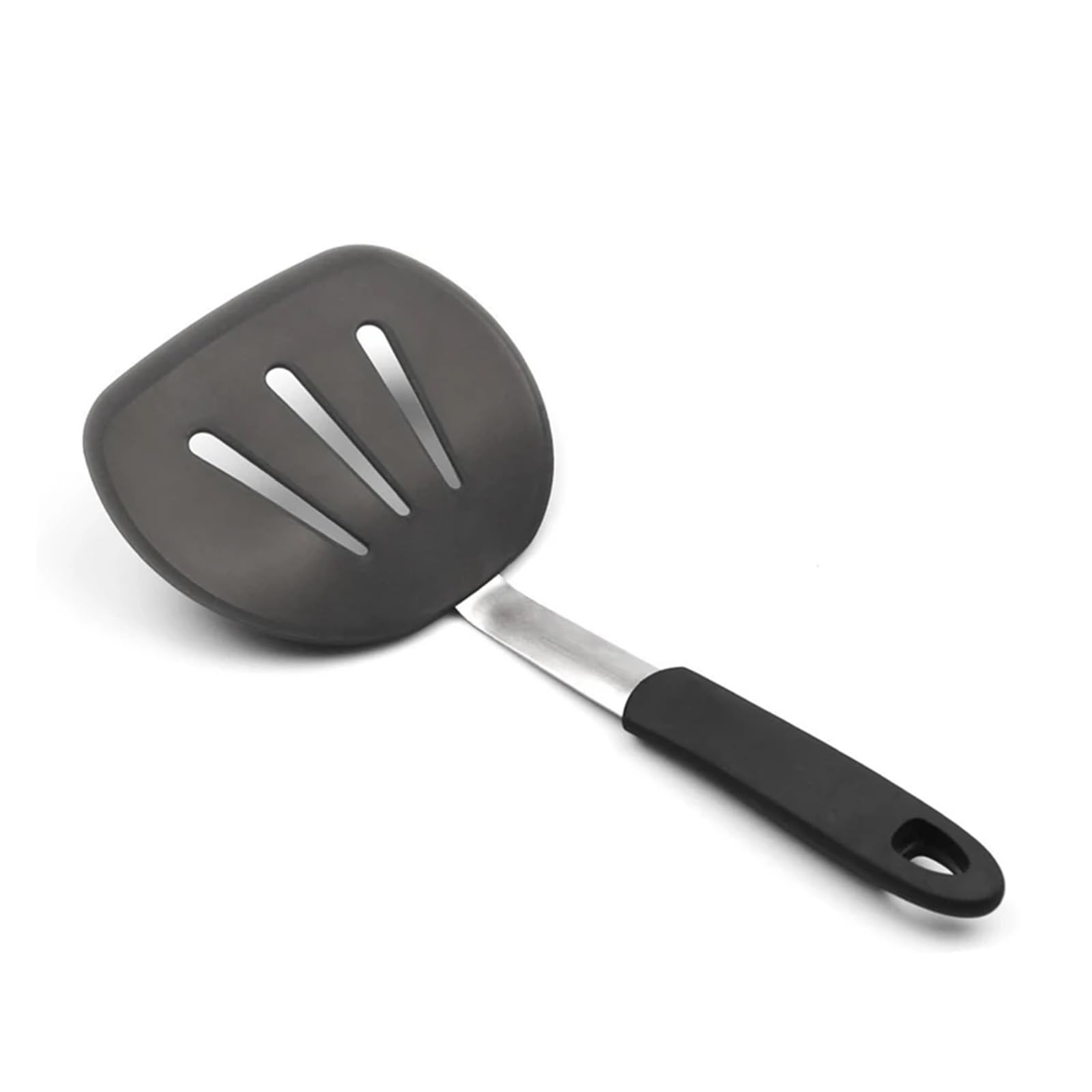 Spatule en Silicone, large tourneur de crêpes antiadhésif avec poignée acier inoxydable, cuisine