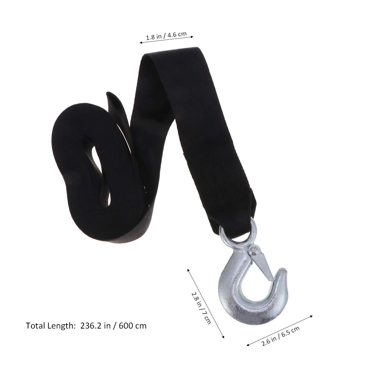 Cuerda de Remolque, Cuerda de Remolque de 6 M, Nylon, Carreras de Alta Resistencia, Gancho de Remolque Negro, Juego de cinturón de Remolque Deportivo, Cuerda de Remolque para automóvil para Parachoq