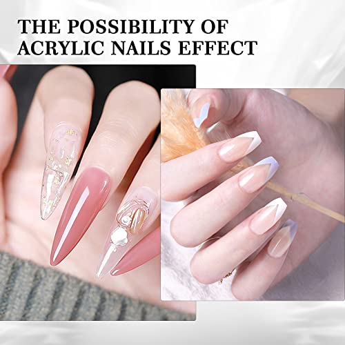 Saviland Clear Acrylic Powder 5.29Oz Large Capacity Acrylic Nail Powder Polymer Beginner Friendly Long Lasting No Need Nail Lamp Professional Acrylic Powder For French Manicure Nail Carving #TOP5