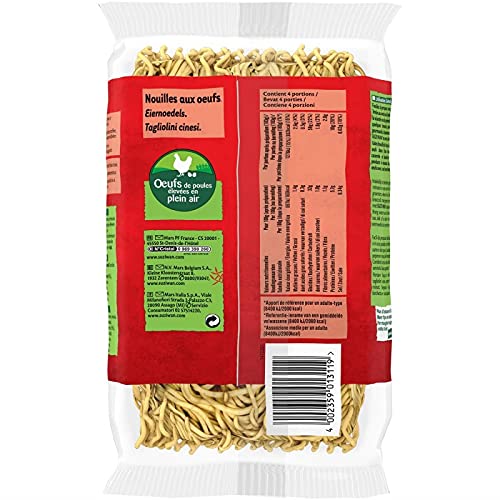 SUZI WAN - Nouilles Aux Oeufs 333G - Pâtes Asiatiques Fraîches pour une cuisine authentique et savoureuse. - Lot De 4 - Vendu Par Lot