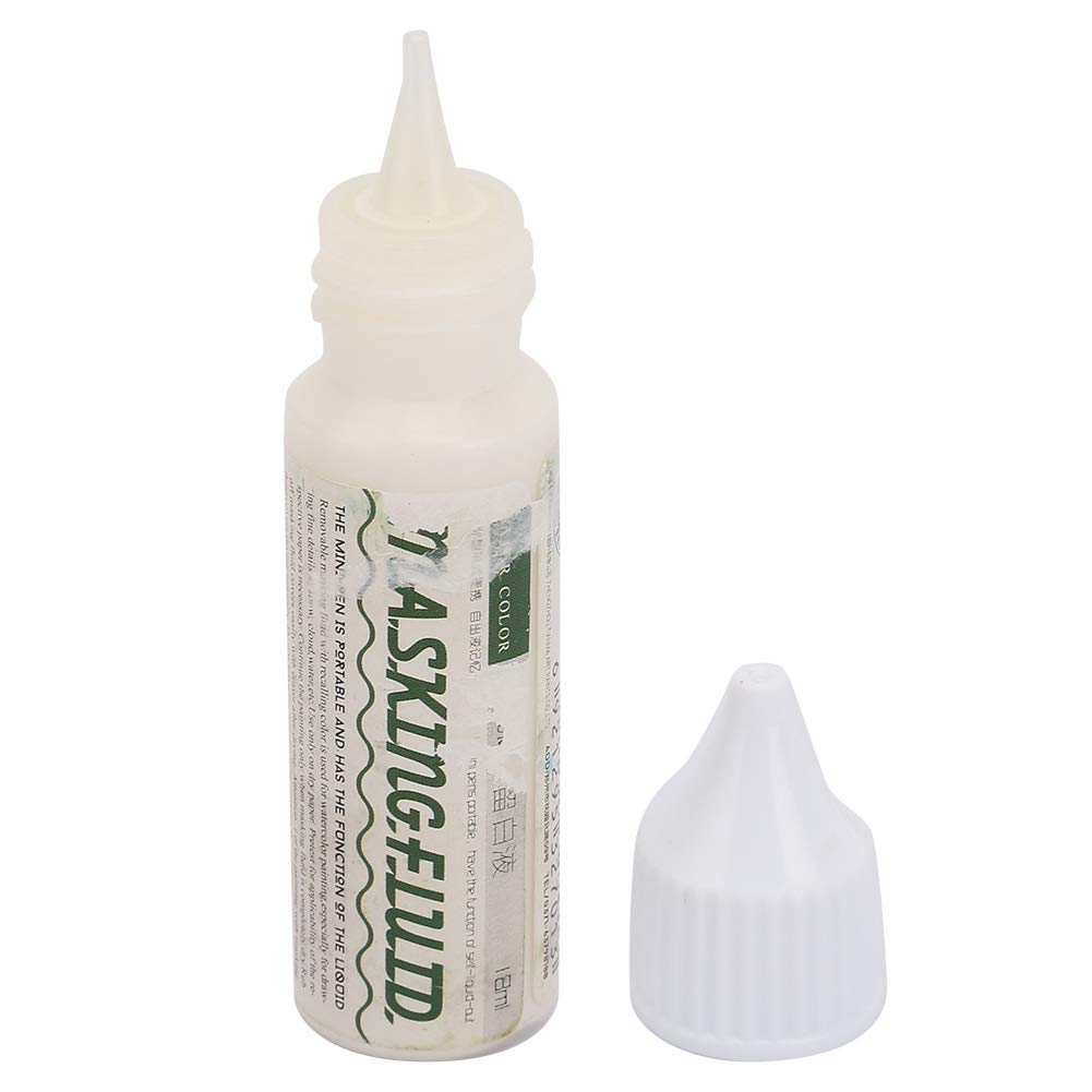 nikusaz Watercolor Masking Fluid for Artists Pigment Cove Liquid for Precise protect in Large Area Watercolor Layers 75mL (18ml)