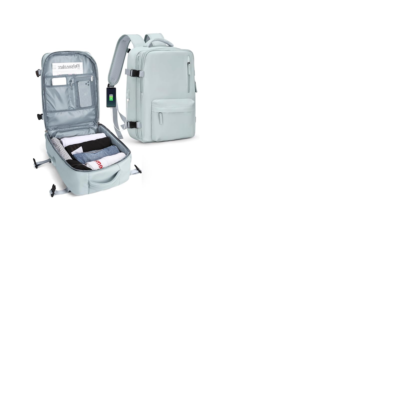 SZLXCabin Bags 40x20x25 Underseat for Ryanair Carry On Travel Backpack Cabin Size Rucksack Cabin Bag 45x36x20 New Easyjet Hand Luggage Bag Backpack Casual Daypack School Bag Fit 14 Inch Laptop