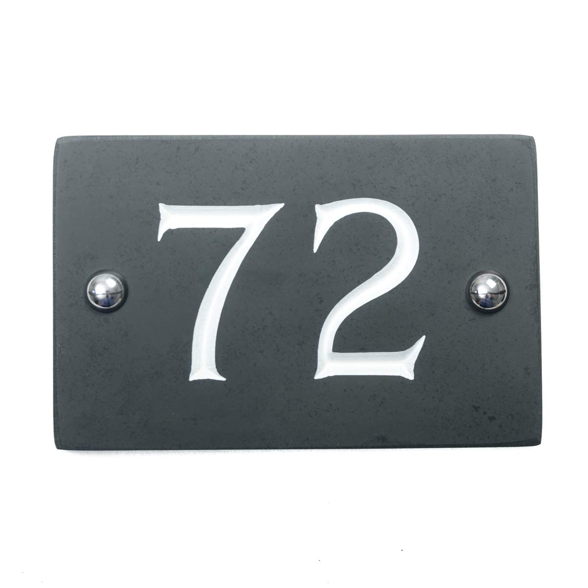 Slate Engraved House Number 72