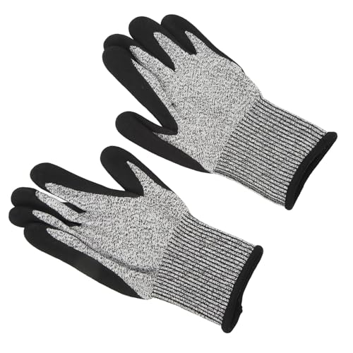 ZIZEV Cut Resistant Work Gloves, Comfortable Safe Easy To Clean Anti Cut Gloves Puncture Proof Level 5 Protection for Wood Carving (M)