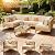 ABCASA Patio Furniture Set, 110" Large 7-Piece Wicker Outdoor Patio Furniture Sets with Coffee Table,Boho Patio Conversation Set Sectional Sofa with All-Weather Cushions for Backyard,Porch,Beige