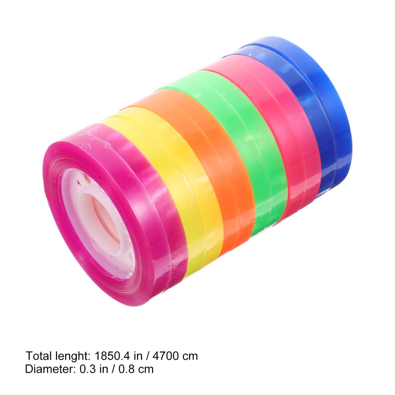 Operitacx Farbiges Transparentes Klebeband 12 Rollen 0.31 Zoll Breite Kreatives Washi Tape Für Scrapbooking Diy Bastelprojekte Geschenkdekoration
