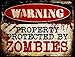 Zombies Novelty Mini Metal Parking Sign PM-1345