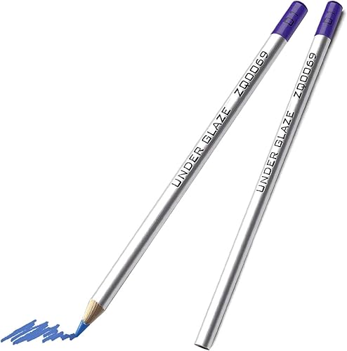Lápices de inmersión (Azul Gam, 2ps) Lápices de Underglaze para Cerámica. Lápiz de Underglaze Negro Lápiz de Precisión para Cerámica
