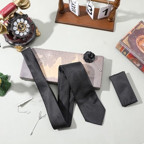 Set de corbatas para hombre 5 piezas con accesorios formales miniatura 4