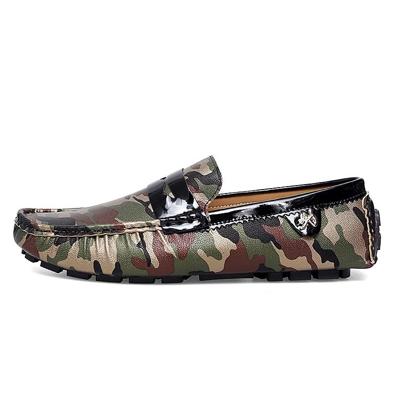 Men's Loafers Colorful Vegan Leather Penny Driving Loafers Flat Heel Comfortable Slip Resistant Casual Slip-ons2