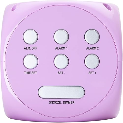 Miniatura 2 de HANNLOMAX HX-702C Reloj digital con alarma dual, pantalla LED verde de 0.7 pulgadas. Puertos USB duales (USB-A y tipo C) para carga, solo operación