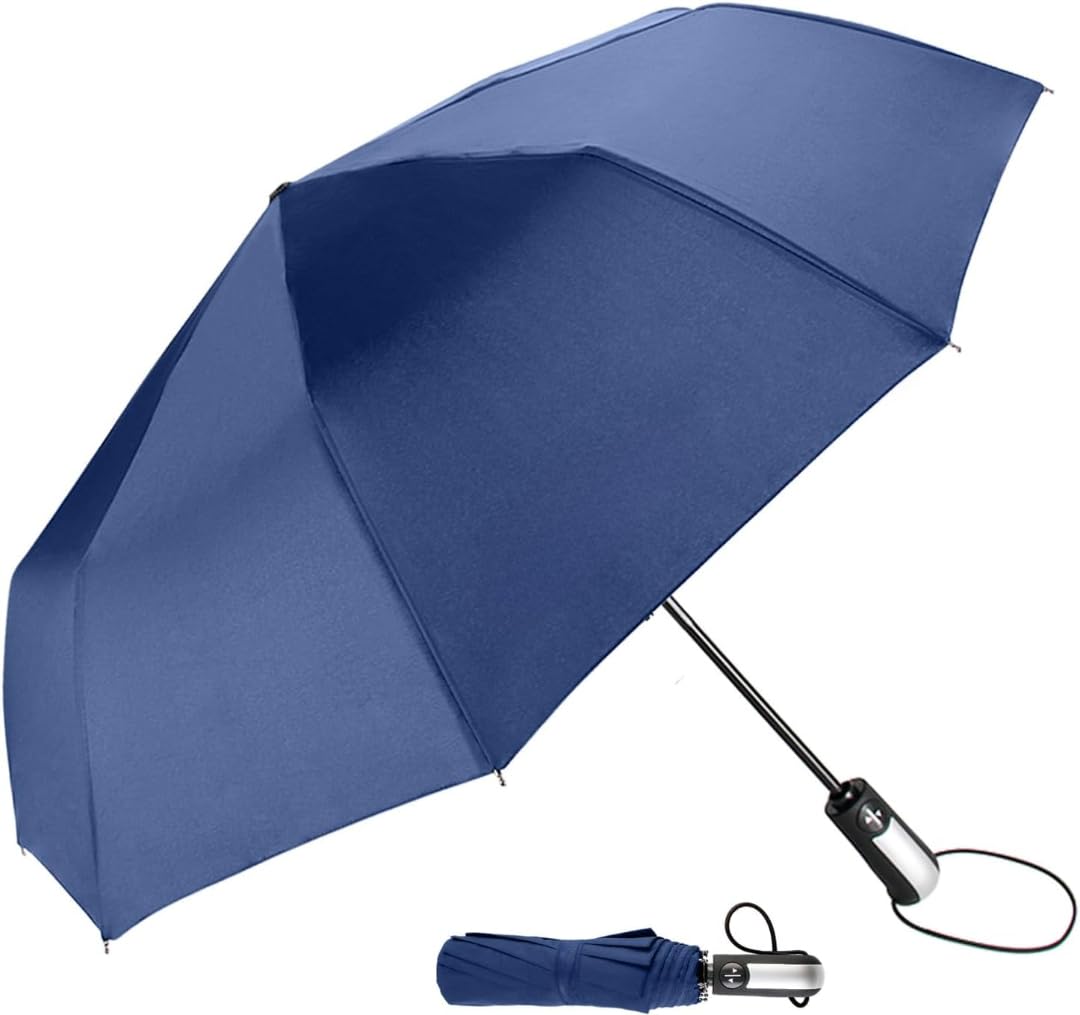vaayut Umbrella for Man - Large Size 23 inch, Fully Automatic, Windproof Fibreglass Ribs, UPF 50+ Sun Protection, Premium 210T Pongee, Foldable Umbrella for Rain with Travel Cover for Men and Women - 3 fold Compact Easy to Carry (Auto open auto close)-picture-13