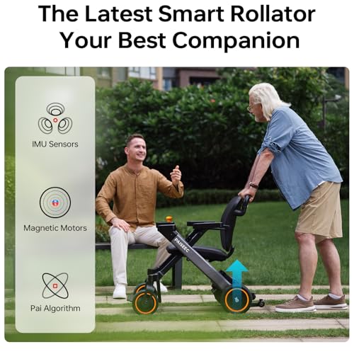 Image of Paiseec 3-in-1 Electric Wheelchair with Push-Assist, Power Wheelchair for Adults and Seniors, Easy Operation and Folding, Airlines Approved, Foldable Wheel Chair for Travel, Indoor & Outdoor Use