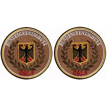 2pc Germany GSG-9 Bundesgrenzschutz Embroidery Patches Tactical Military Appliqued Badges for Clothing Hat Bag Jackets Backpack Embroidered Patch p3