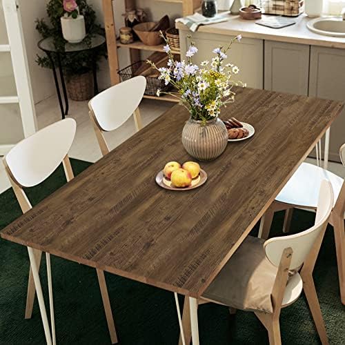 Peel and Stick Wallpaper Wood Effect Vinyl Self Adhesive Wallpaper Brown Vinyl Wrap Film 60x300cm Waterproof Sticky Back Plastic Roll for Decorative Kitchen Worktop Table Wood Grain Wallpaper