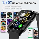 Smart Watch (Answer/Make Call), 1.85" Smartwatch for Men Women, 2025 Fitness Watch, 110+ Sport Modes/Heart Rate/Sleep Monitor/Pedometer, IP68 Waterproof Fitness Activity Tracker for Android iOS, Black - Image 3