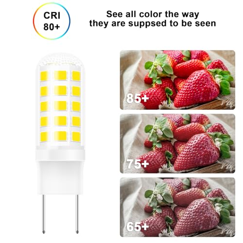 Image of G8 Led Bulb Dimmable Under Microwave Light Bulb 50W Halogen Replacement for GE Samsung LG Over the Range Microwave Hood,120V 5W 500LM Natural White 4000K,Replaces WB08X10057,WB08X10051,2 Pack