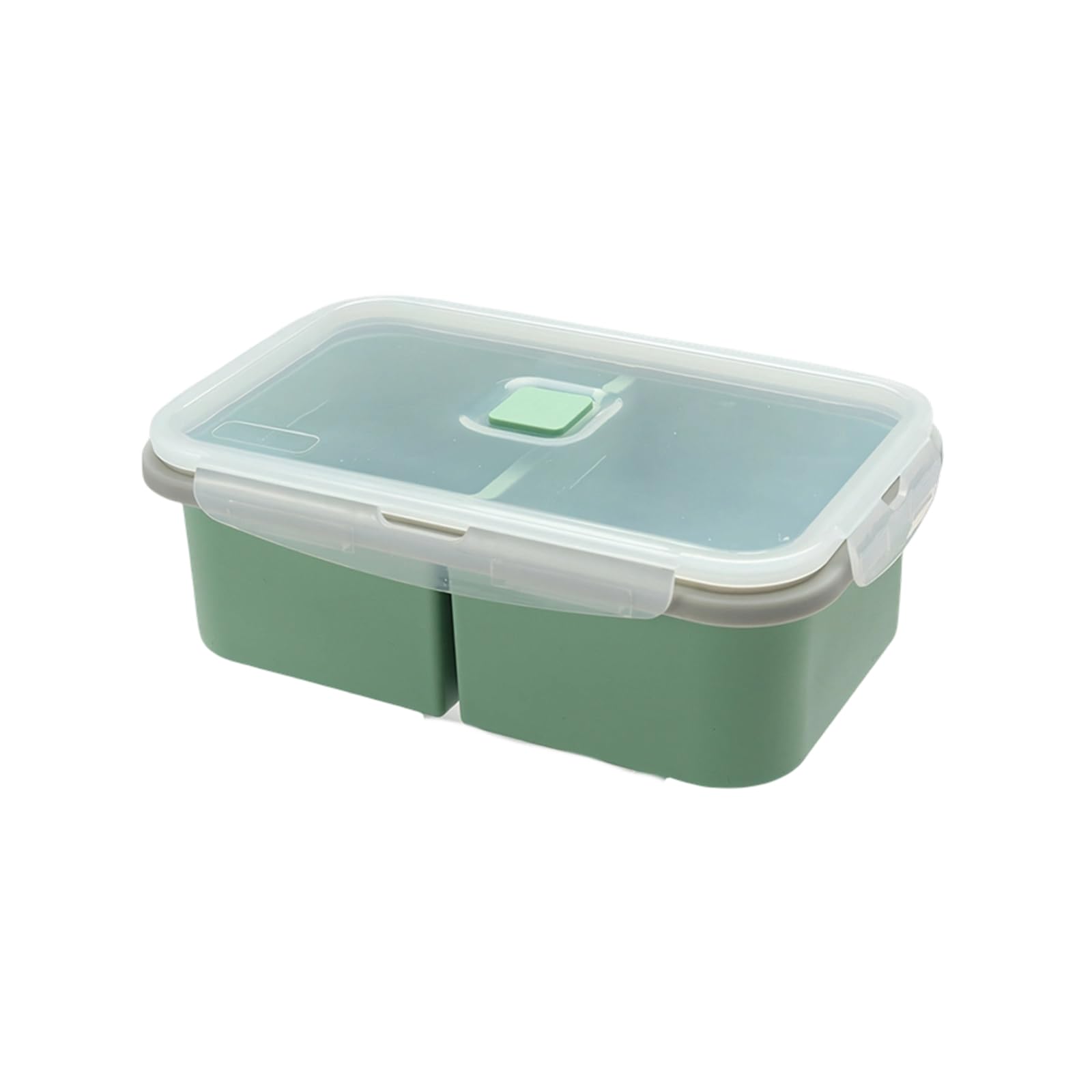ZEPFJHE Silicone Lunch Box 1/2 / 3/4 / 6 Compartments Soup Freezer Container with Leakproof Lid Kitchen Accessories Travel Lunch Box