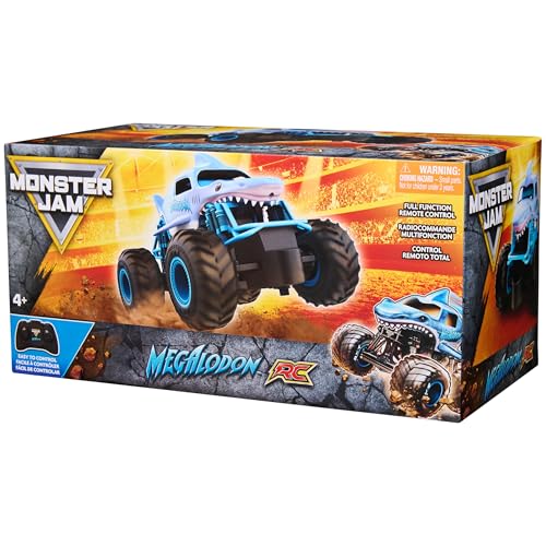Image of Monster Jam, Official Megalodon RC Truck, 1:24 Scale, 2.4 GHz, for Ages 4 and Up Multicolor