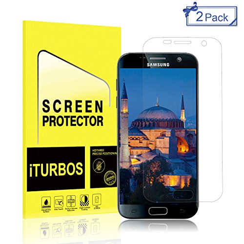 Galaxy S7 Screen Protector,[2-Pack] iTURBOS Full Screen Coverage 3D PET HD Screen Protector Film for Samsung Galaxy S7 (Clear).