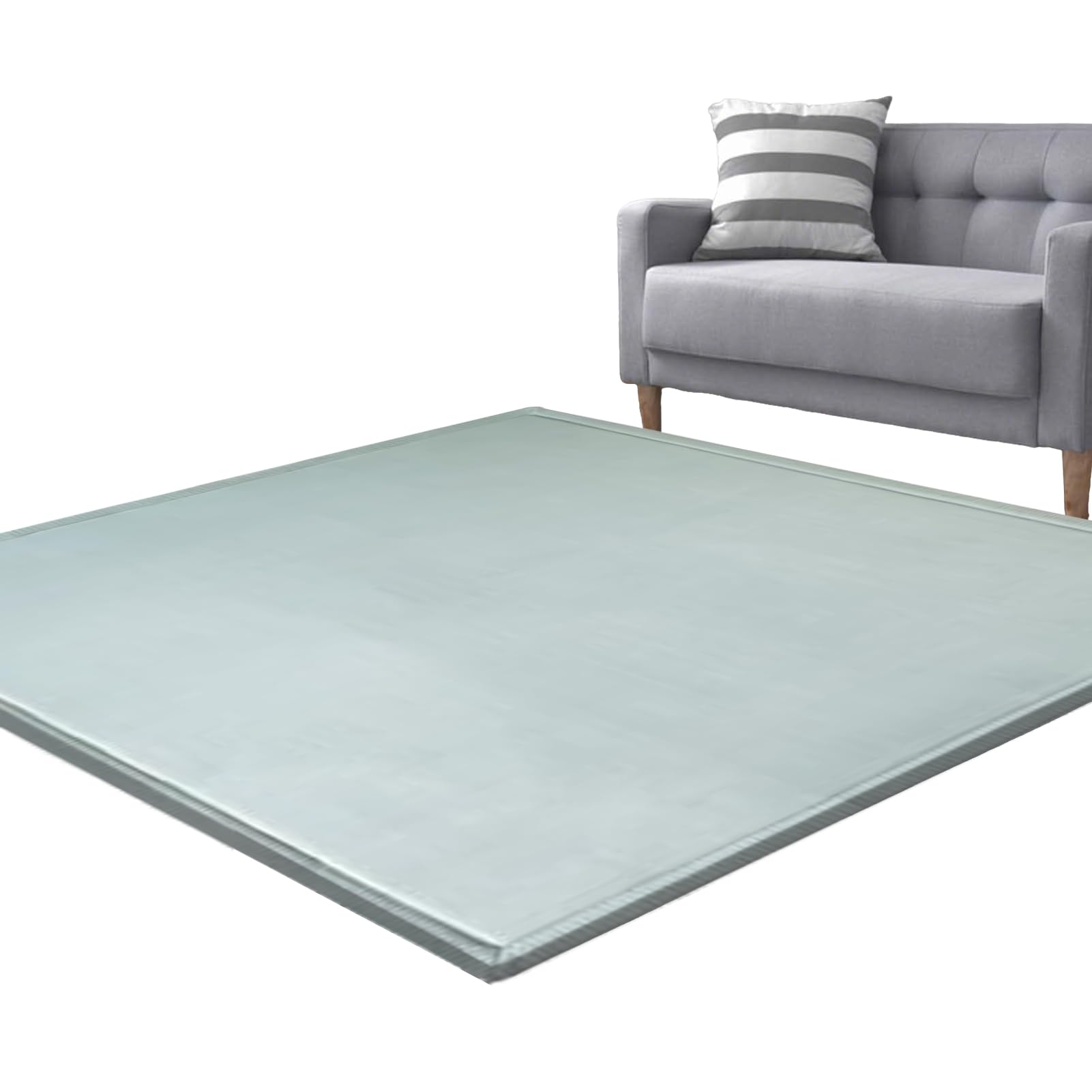 Baby Crawling Mat, Memory Foam Rug Large Nursery Play Mat 3cm Thick Area Rug Coral Velvet Rug for Tatami, Living Room, Bedroom, Non-Slip Playmats Activity Floor Mat for Babies Green 200 x 320 cm