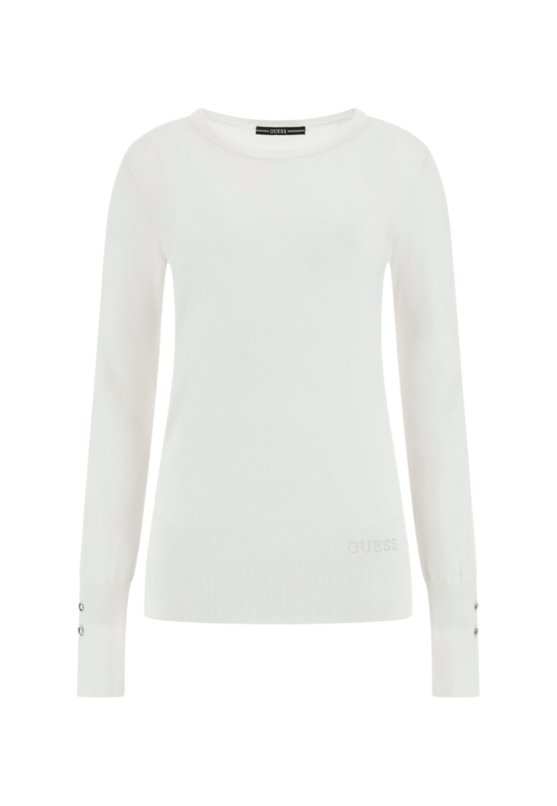 Guess Maglione Da Donna Elinor Rn Ls Swtr, Bianco, M-image