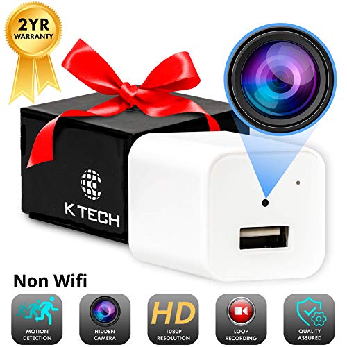K Tech Hidden Spy Camera USB Charger, Hidden Camera, Hidden Nanny Cam, Spy