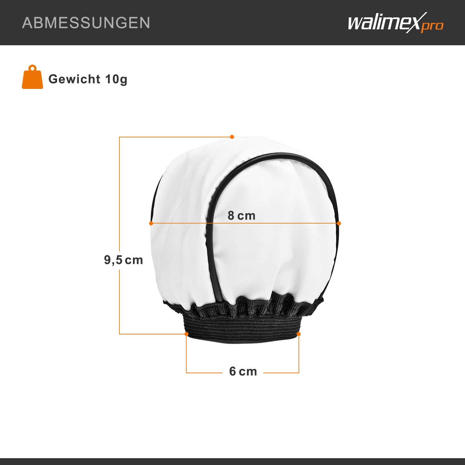 Walimex Pro 17580 Dyfuzor Materiałowy, Czarny/Biały, 25cm