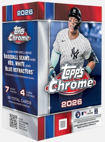NEW 2026 ToppsCHROME Baseball Trading Card Blaster Box