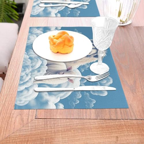 Set de table résistant à la chaleur en PVC tissé lavable pour protéger vos meubles - 5