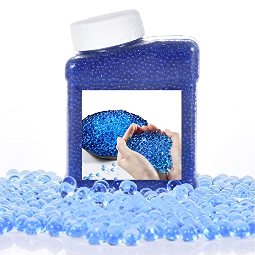 Wasserperlen 60.000 Perlen - Durchsichtig/Gelperlen Bunte Wasserkugeln f&uuml;r Pflanzen, Vase F&uuml;llstoff und Deko (50,000 Blau)